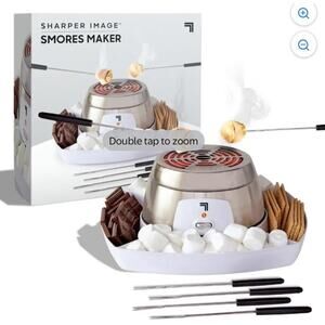 Sharper Image Electric Tabletop S'mores Maker for Indoors 4 Skewers Sealed Box